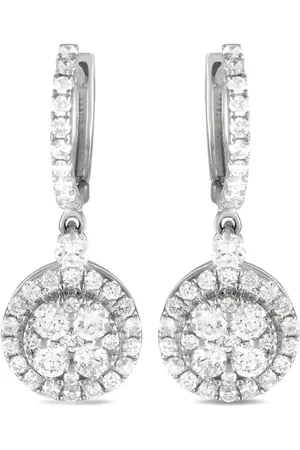 LB Exclusive Aretes en oro blanco de 18kt con diamante