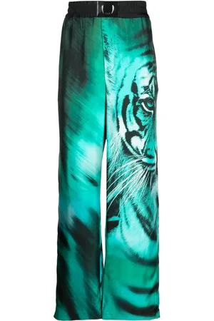 Roberto Cavalli Pants con estampado Tiger