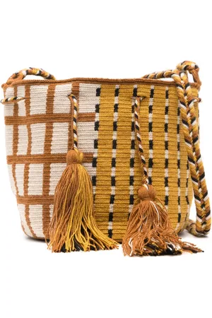 Guanabana Bolsa bucket con motivo geométrico