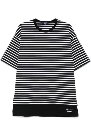 Comme des Garçons Playera con motivo de rayas