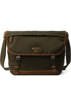 Prada Mochila tipo mensajero grande con logo triangular