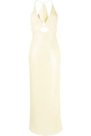 GALVAN Slip dress con efecto satinado