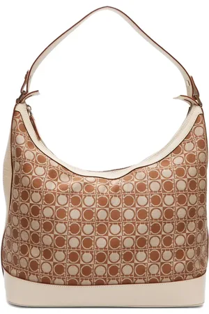 Salvatore Ferragamo Bolsa de hombro de lona con motivo Gancini 2010-2020