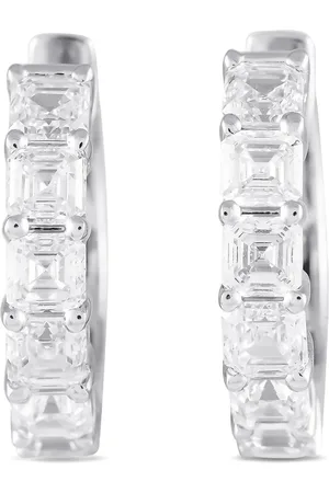 LB Exclusive Arracadas en oro blanco de 18kt con diamante