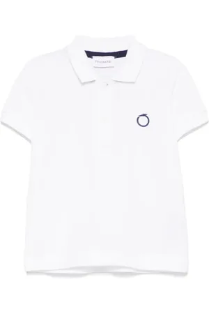 Trussardi Playera tipo polo con aplique del logo