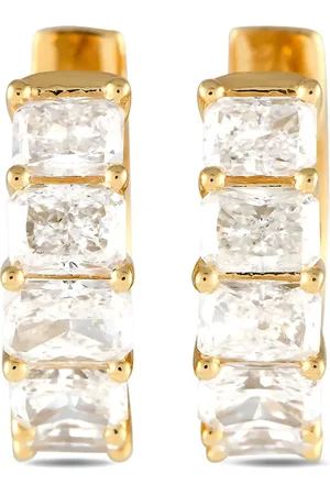 LB Exclusive Arracadas en oro amarillo de 18kt con diamante