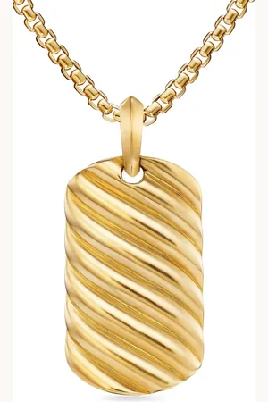 David Yurman Etiqueta Sculpted Cable en oro amarillo de 18kt de 35mm