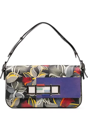 Fendi Bolsa de hombro Baguette de piel con orquídea estampada 2010-2024