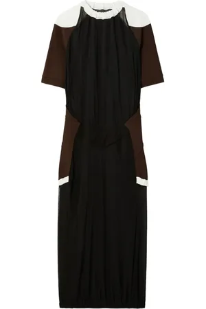 Tory Burch Vestido midi con diseño color block