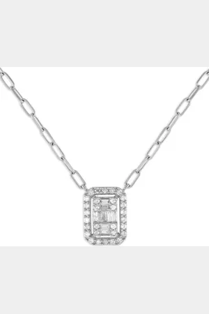LB Exclusive Collar en oro blanco de 14kt con diamante