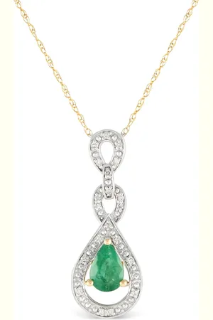 LB Exclusive Collar en oro amarillo de 14kt y esmalte con dije de diamantes