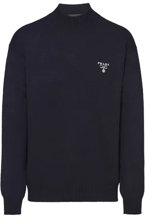 Prada Suéter de cachemira con logo en intarsia