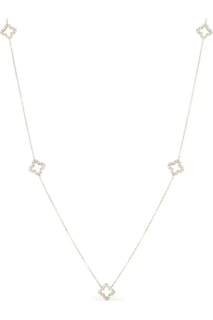 LB Exclusive Collar Quatrefoil Station en oro amarillo de 14kt con diamantes