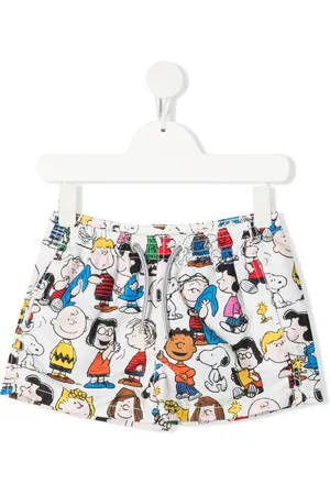 MC2 SAINT BARTH Shorts de playa con estampado de caricaturas