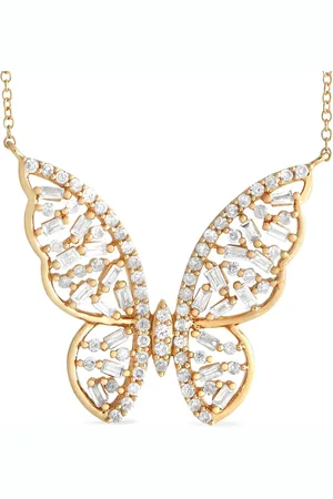 LB Exclusive Collar Butterfly en oro amarillo de 14kt con diamante