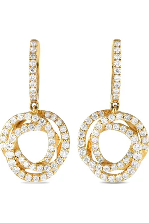 LB Exclusive Aretes en oro amarillo de 14kt con diamantes