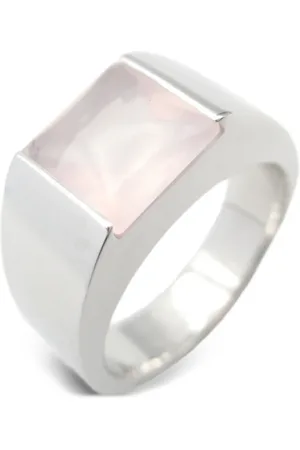 Cartier Anillo Tank en oro blanco de 18kt con cuarzo rosa 2010