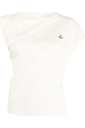 Vivienne Westwood Playera fruncida con bordado Orb