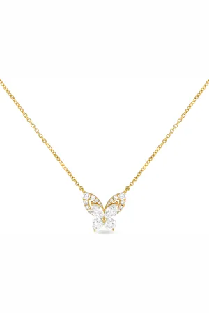 LB Exclusive Collar Butterfly en oro amarillo de 18kt con diamante