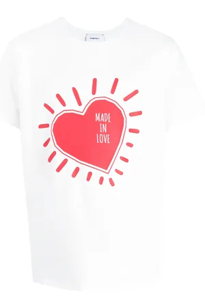 Ports V Playera con estampado de corazón