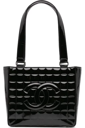 CHANEL Bolsa de hombro Chocolate Bar de charol 2002-2003