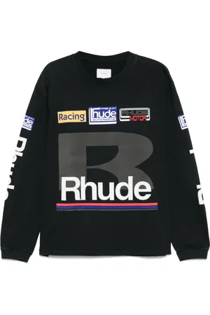 Rhude Sudadera con parche Petrol