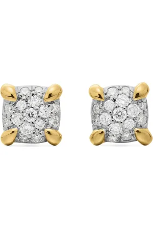 David Yurman Aretes Chatelaine en oro amarillo de 18kt con diamantes de 5mm