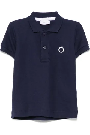 Trussardi Playera tipo polo con aplique del logo