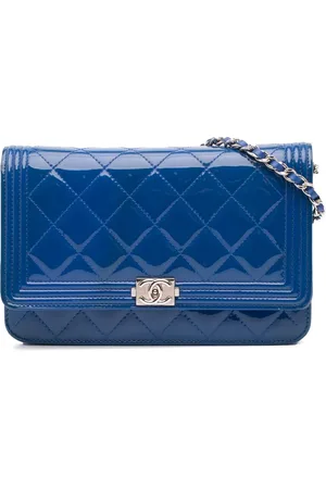 CHANEL Bolsa crossbody Boy Wallet On Chain de charol capitonado 2014-2015