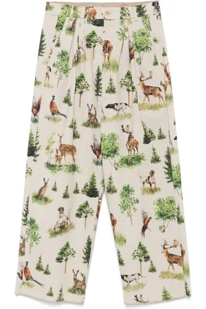 BLESS Pantalones con animales estampados
