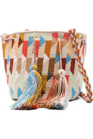 Guanabana Bolsa bucket con motivo geométrico