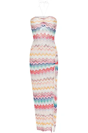 Missoni Vestido largo con estampado en zigzag