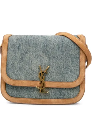 Saint Laurent Bolsa crossbody Solferino mediana de mezclilla 2020