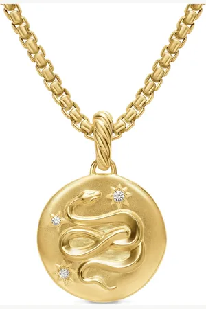 David Yurman Amuleto Snake en oro amarillo de 18kt con diamantes de 18.8mm