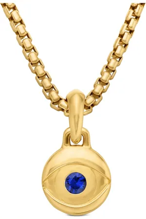David Yurman Amuleto Evil Eye en oro amarillo de 18kt y zafiro de 14.5mm