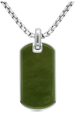 David Yurman Etiqueta Chevron en plata de ley de 35mm