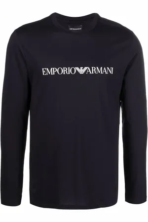 Emporio Armani Top manga larga con logo estampado