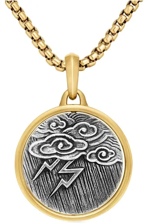 David Yurman Amuleto Storm Duality en oro amarillo de 18kt y plata de ley de 30mm
