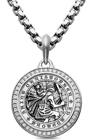 David Yurman Amuleto St. Christopher en plata de ley de 34.5mm