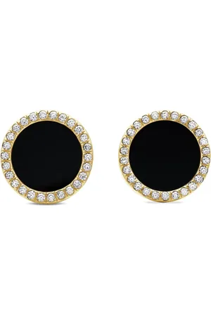 David Yurman Aretes Petite DY Elements en oro amarillo de 18kt con diamantes de 11mm