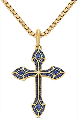 David Yurman Amuleto Gothic Cross en oro amarillo de 18kt de 36.5mm