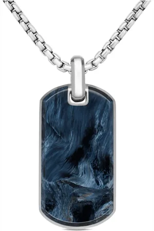 David Yurman Etiqueta Chevron en plata de ley de 35mm