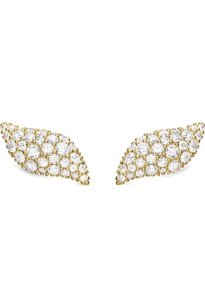 David Yurman Aretes Petite Flute en oro amarillo de 18kt con diamantes
