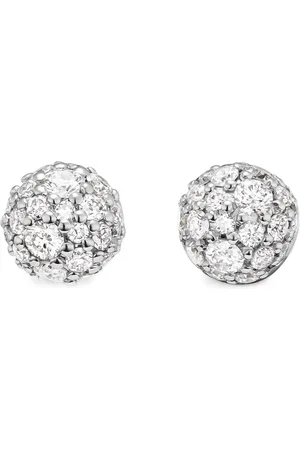 David Yurman Aretes Petite Pavé en oro amarillo de 18kt con diamantes de 4.5mm