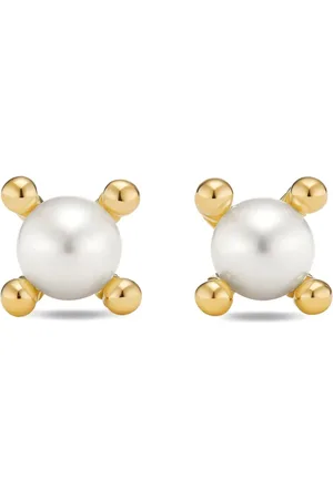 David Yurman Aretes Renaiss en oro amarillo de 18kt con perla de 5.5mm