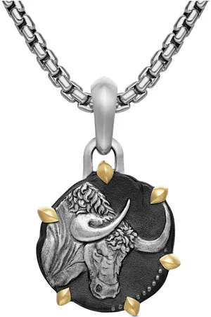 David Yurman Amuleto Taurus en oro amarillo de 18kt y plata de ley de 33mm
