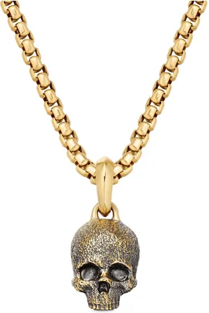 David Yurman Amuleto Memento Mori Skull en oro amarillo de 18kt de 16mm