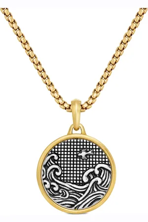 David Yurman Amuleto Water and Fire Duality en oro amarillo de 18kt y plata de ley de 30mm