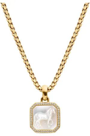 David Yurman Amuleto Petrvs Horse en oro amarillo de 18kt con diamantes de 19.6mm