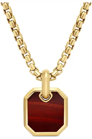 David Yurman Amuleto Roman en oro amarillo de 18kt con ojo de tigre de 15mm